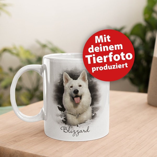 Fototasse SMOKEY, mit eigenem Tierfoto und gedrucktem Tiernamen, beidseitig bedruckt, ein Fotogeschenk von petsgallery