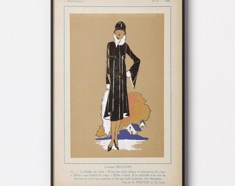 Stampa di moda Art Déco: 1925 La Dame en Noir (download digitale)