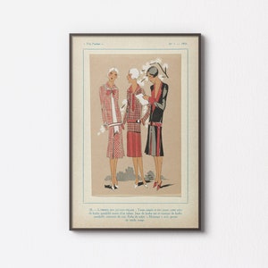 1926 Parisian Fashion Illustration | G-P. Joumard Vintage Dress Prints | Printable Vintage Wall Art