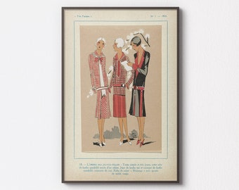1926 Parisian Fashion Illustration from the Très Parisien Magazine | G-P. Joumard Vintage Dress Prints | Printable Vintage Wall Art