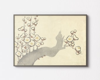 Plum Blossom Woodcut Print: Vintage Japanese Wall Art (Digital Download)