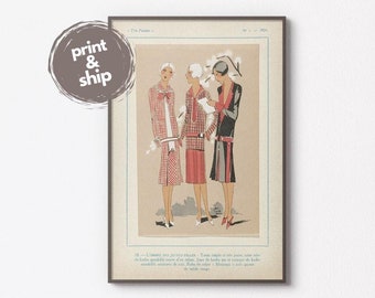 1926 Parisian Fashion Art Illustration from the Très Parisien Magazine | G-P. Joumard Vintage Dress Prints | Wall Art Print