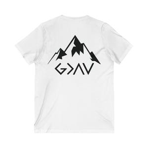 Graphic T-Shirt, Faith Clothing, God Is Greater Than the Highs and Lows Mountains