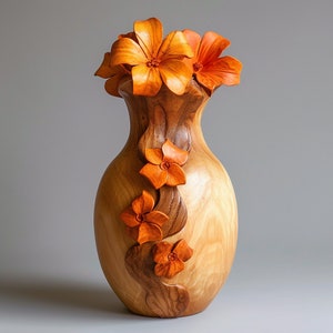 Charming Handmade Wooden Vases