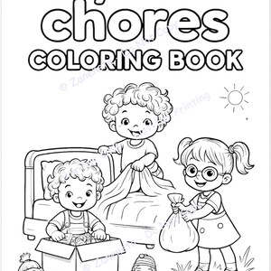 My First Chores Coloring Book – Set 2 Kitchen & Daily Life | Printable ...