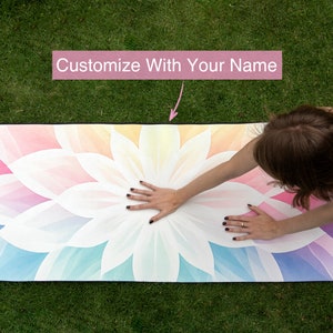 Custom Yoga Mat Floral Mandala No Slip