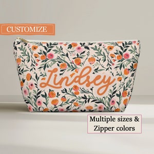 Custom Makeup Bag Personalized Accessory Pouch Small Purse Bag Organizer with Zipper Pouch Large Custom Clutch for Women Birthday Gift Idea