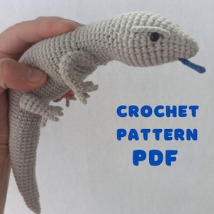 Blue tongued skink plush albinos pattern