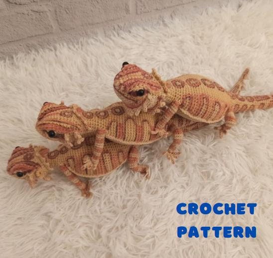 30 Bearded Dragon Crochet Patterns for Reptile Lovers, Gifts, and Plush Decor 2 Bearded Dragon Crochet Pattern (US Terms)