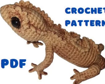 Crested gecko lizard pattern