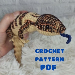 Blauw pluche skink-tongpatroon