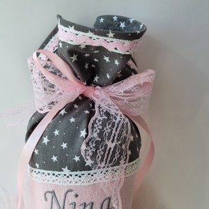 Small sibling bag, graduation bag made of fabric ballerina complete with cardboard body and filling cushion image 3