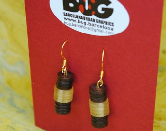 Earring with buttons 2 colors