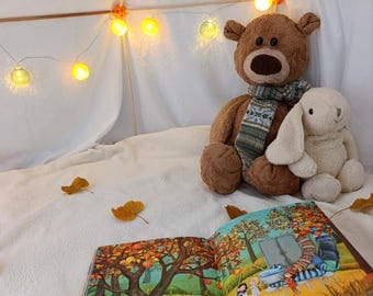 Omslag - Byggset för fort i trä för barn: Kreativ lek inomhus/utomhus