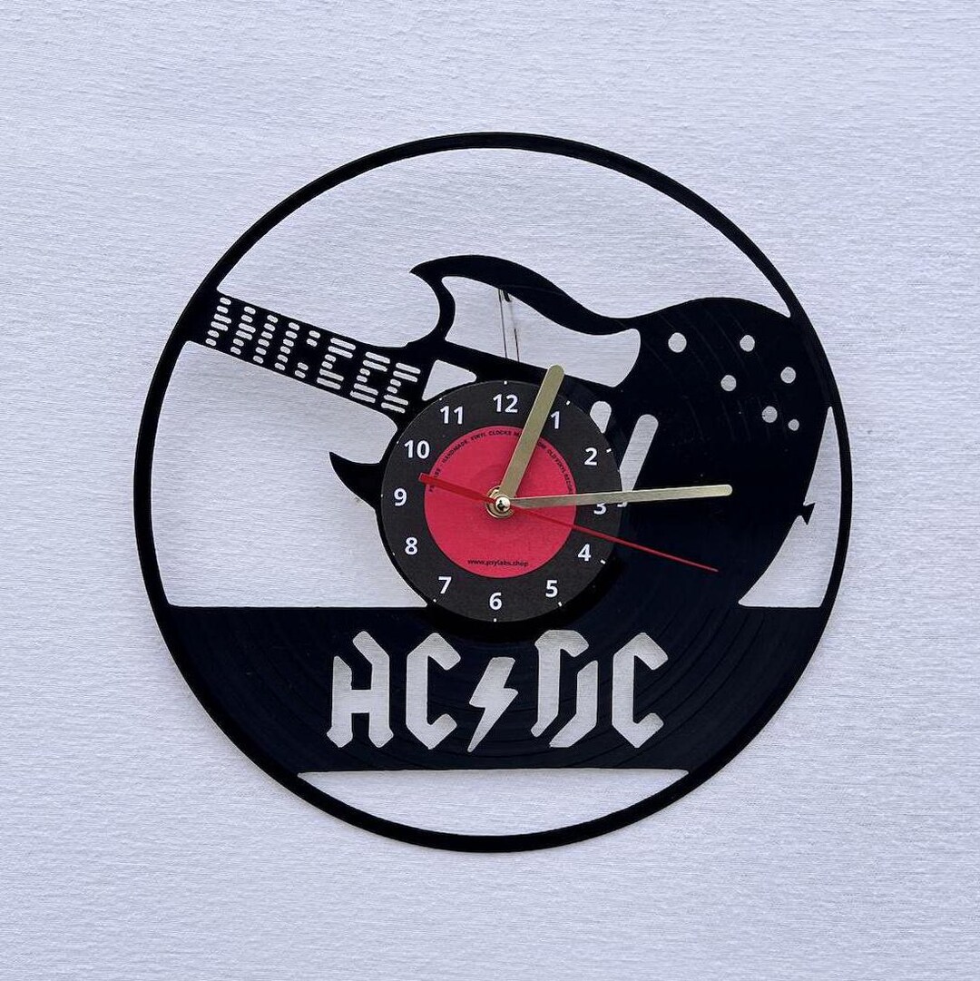 AC/DC Vinyl Clock Retro Music Decor Unique Wall Art - Etsy