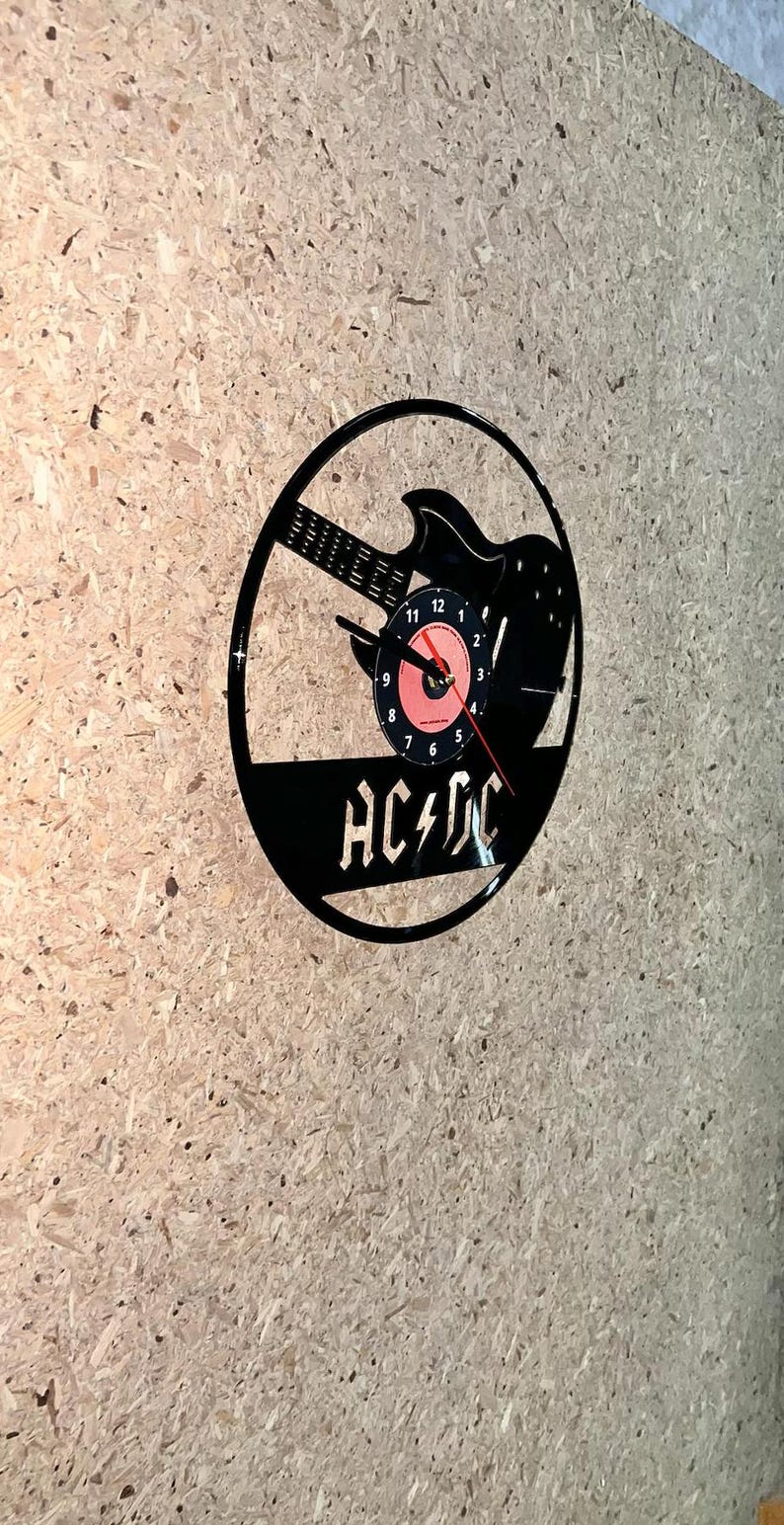 AC/DC Vinyl Clock Retro Music Decor Unique Wall Art - Etsy