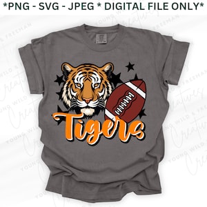 Tigers Football PNG/SVG/JPEG digital download file, Tigers Football svg, Tigers svg, Football svg, Tigers Football Shirt