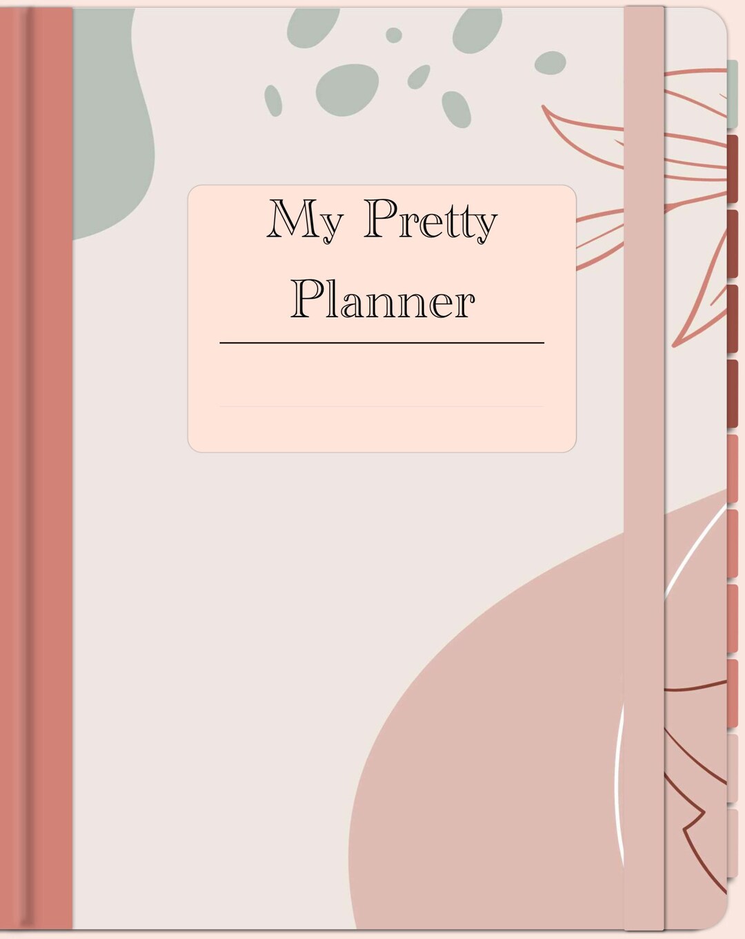 Pretty Planner Header My Pretty Planner - Minimalist Abstract Edition - Etsy