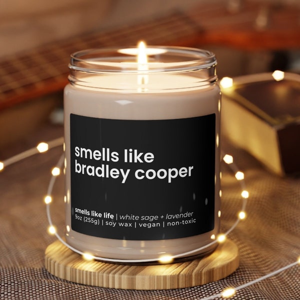 Inspired by Bradley Cooper Candle - Perfect for Star Admirers, Celebrate Charismatic Talent, Fun Hollywood Fan Gift