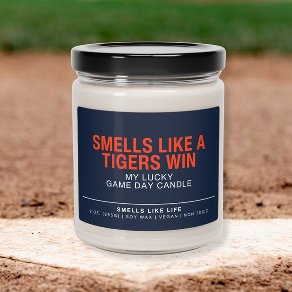 Tigers Win Celebration Candle - Perfect for Baseball Fans, Celebrate Detroit Victory, Fun Gift for Comerica Park Crowd