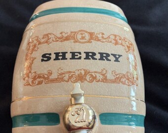 Vintage Wade England Sherry Decanter Royal Victoria Pottery with Tap