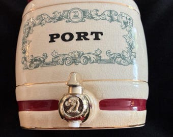 Vintage Wade England Port Decanter Royal Victoria Pottery with Tap