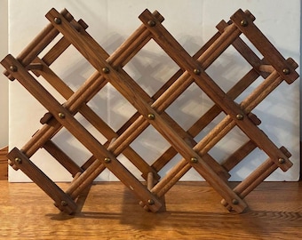 Oak Wood Expandable Wine etc Rack