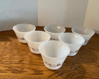 Dynaware PYR-O-REY Brown Daisy Custard Cups - set of 6
