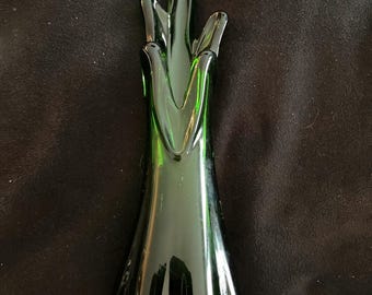 Five Finger Dark Green Vase