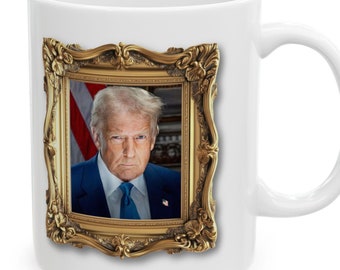 Trump Portrait Ceramic Coffee Mug - America First Gift