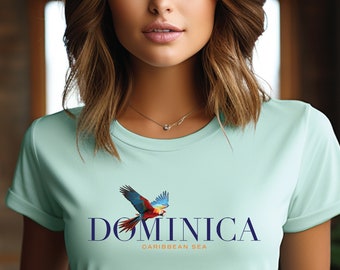 Dominica Parrot T-Shirt: Caribbean Island Graphic Tee