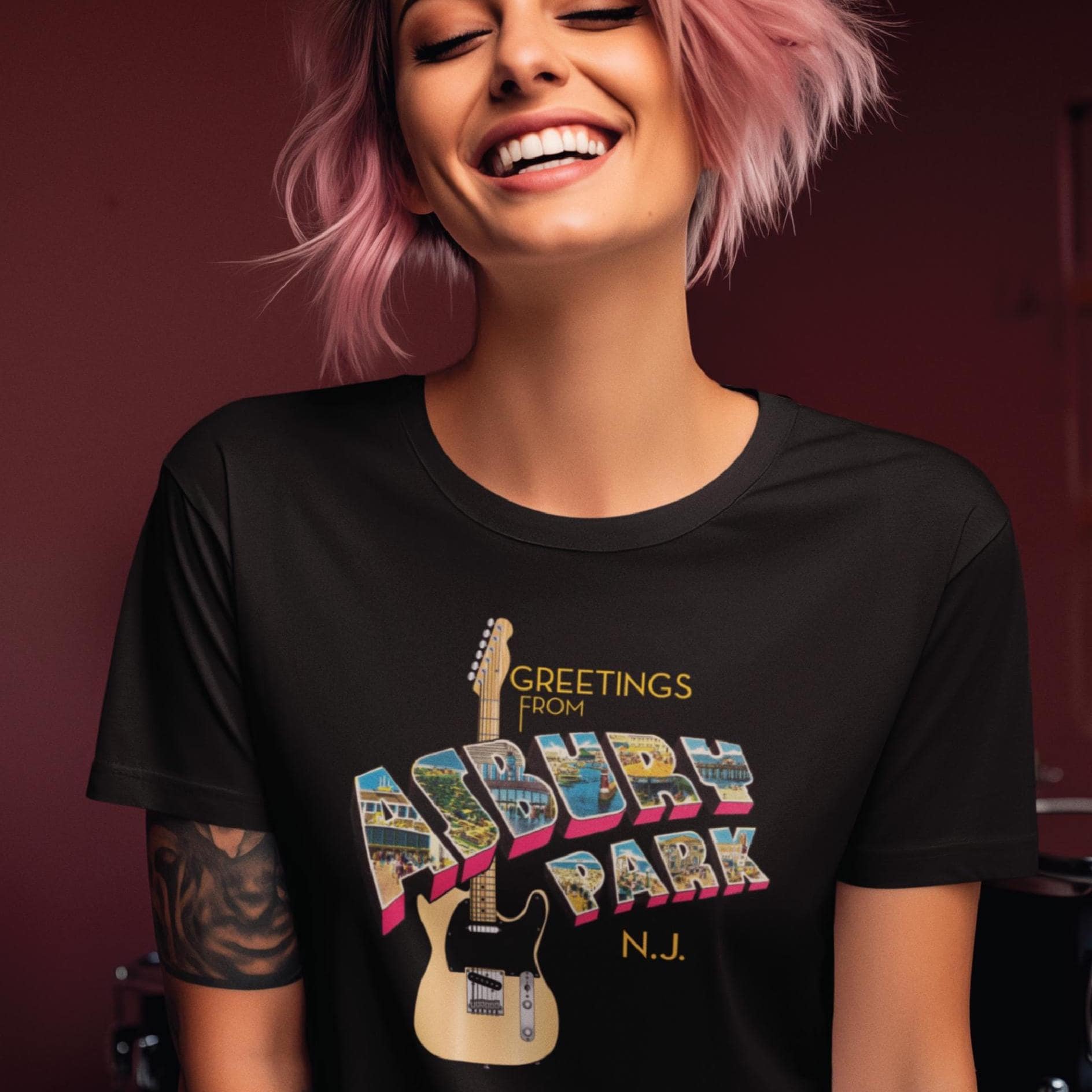 Bruce Springsteen - Tour '24 EStreet Photo Heren Tshirt - Zwart | Atti