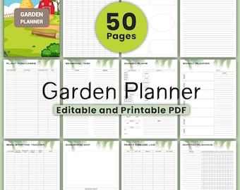 Garden Planner Printable: Plant Records, Gardening Logbook (PDF)