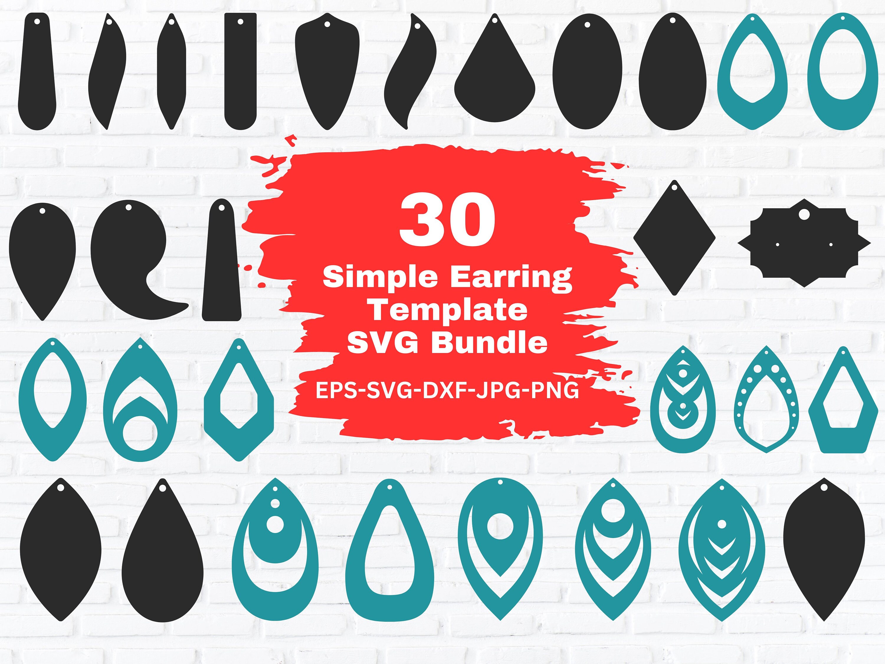 Earring SVG Bundle Simple Earring Templates SVG PNG Stencil Earring Earring SVG Bundle Simple Earring Templates SVG PNG Stencil Earring