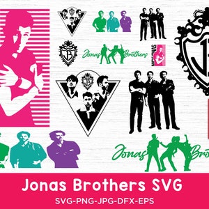 Jonas Brothers SVG Bundle, Jonas Retro 90&#39;S, Concert 2023 Retro Gift, Jonas Brothers 2023 PNG, Jonas Brothers Band PNG, Jonas Brothers png
