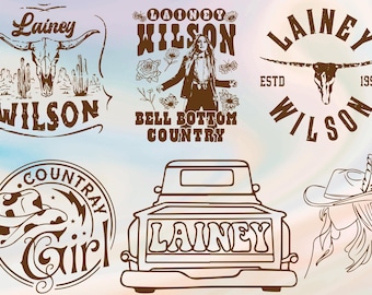 Country Music SVG Bundle: Western Song Titles, Guitar PNG (Digital Download)