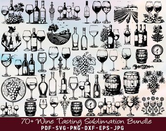Wine Tasting SVG Bundle | Funny Wine Quotes (Cut Files)