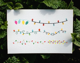 Christmas Lights SVG: Merry Christmas Light Strand (Digital Download)