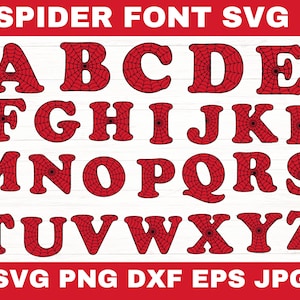Spider Web Font SVG: Halloween Alphabet, Creepy Letters (Digital Download)
