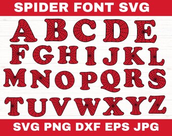 Spider Web Font SVG: Halloween Alphabet, Creepy Letters (Digital Download)