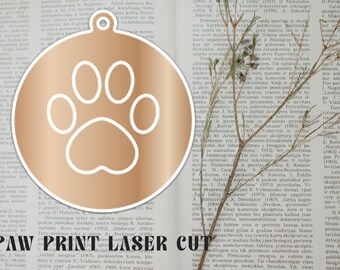 Paw Print Laser Cut Ornament SVG Bundle (Digital Download)