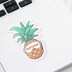 Despereaux Psych Pineapple Sticker | Psych TV Show Sticker | Psych Snowboarding Sticker