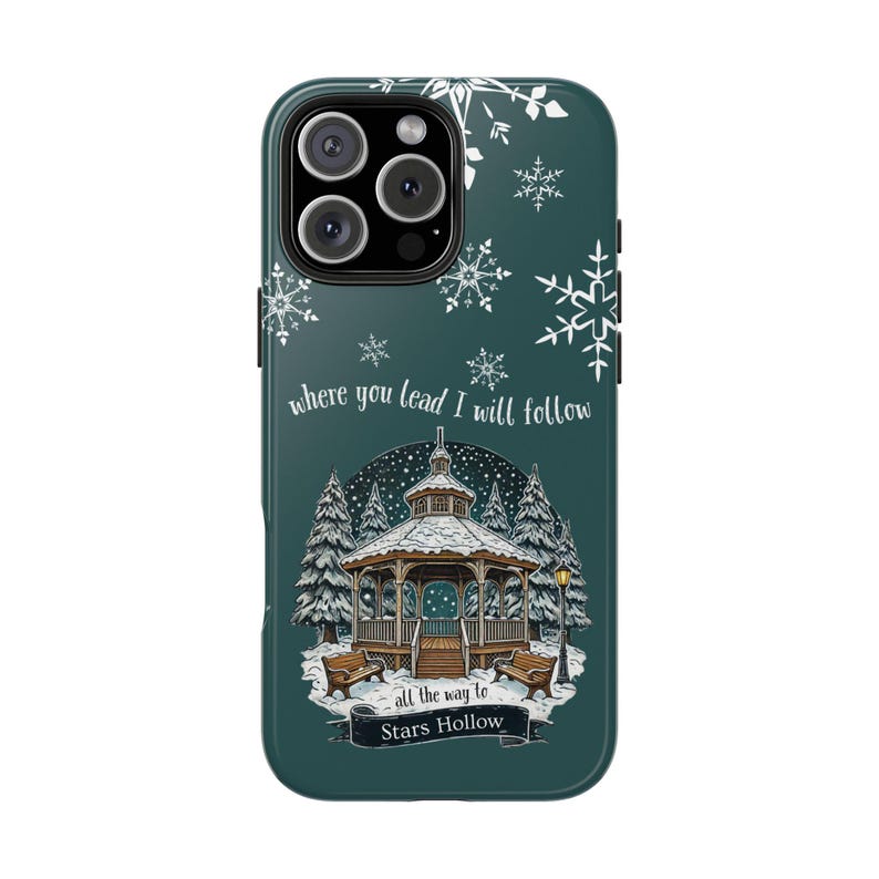 DragonflyMerchCo Stars Hollow Winter Gazebo Phone Case - Thumbnail 5
