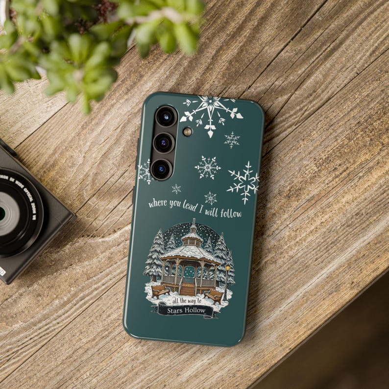 DragonflyMerchCo Stars Hollow Winter Gazebo Phone Case - Thumbnail 4