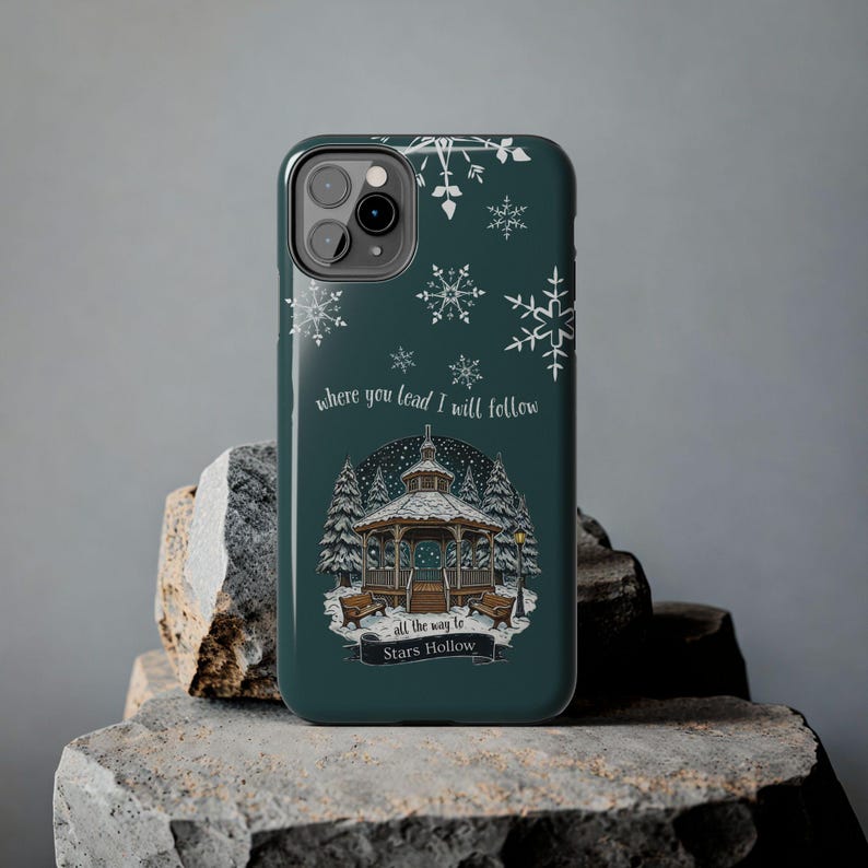 DragonflyMerchCo Stars Hollow Winter Gazebo Phone Case - Thumbnail 2