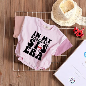 In My Baseball Sister Era Baby Shirt|Baseball Sister Fan T-Shirt|Retro Game Day Baby Girl Tee|Cute Baseball Family Tee|Baseball Game Season