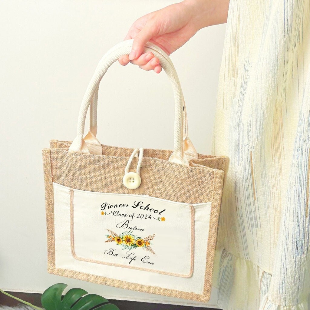 School jute bag Etsy