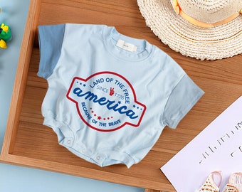 Trendy America 4th Of July Toddler Tshirt|Baby Boy Tshirt Romper|America Bubble Baby Romper|My first 4th of July Baby Outfit|USA Baby Tee