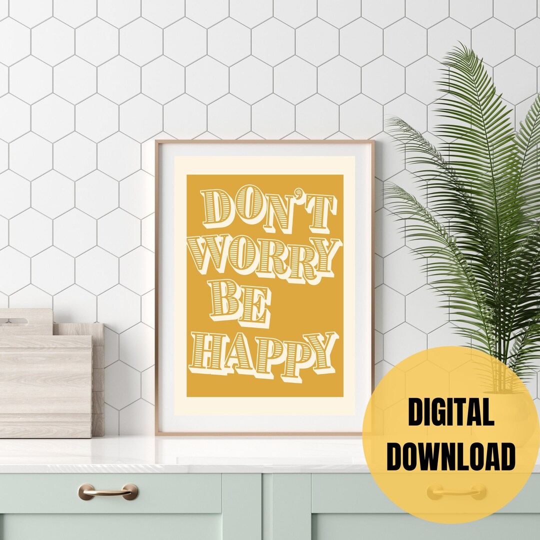 Positive Quote, Home Decor, Wall Art, Yellow Poster, Printable Wall Art ...