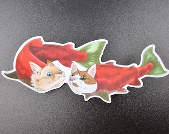 Sticker Catfish Art - weerbestendige vinylsticker